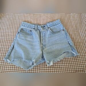 Levi's Vintage Light Blue High-Rise Denim Cutoff Shorts